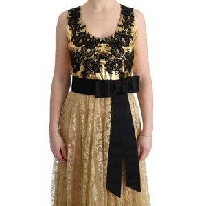 DOLCE & GABBANA
Gold Black Floral Lace Dress